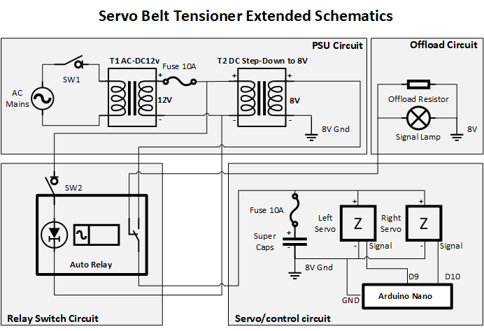 Servo Belt Tensioner Extended Schematics