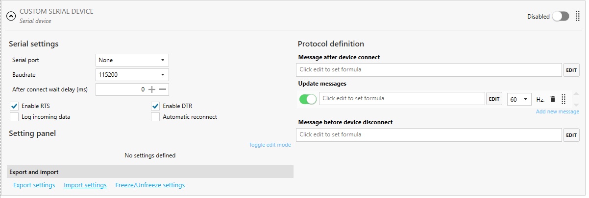 SimHub Import Settings